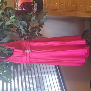 Halter Silk Pink Dress